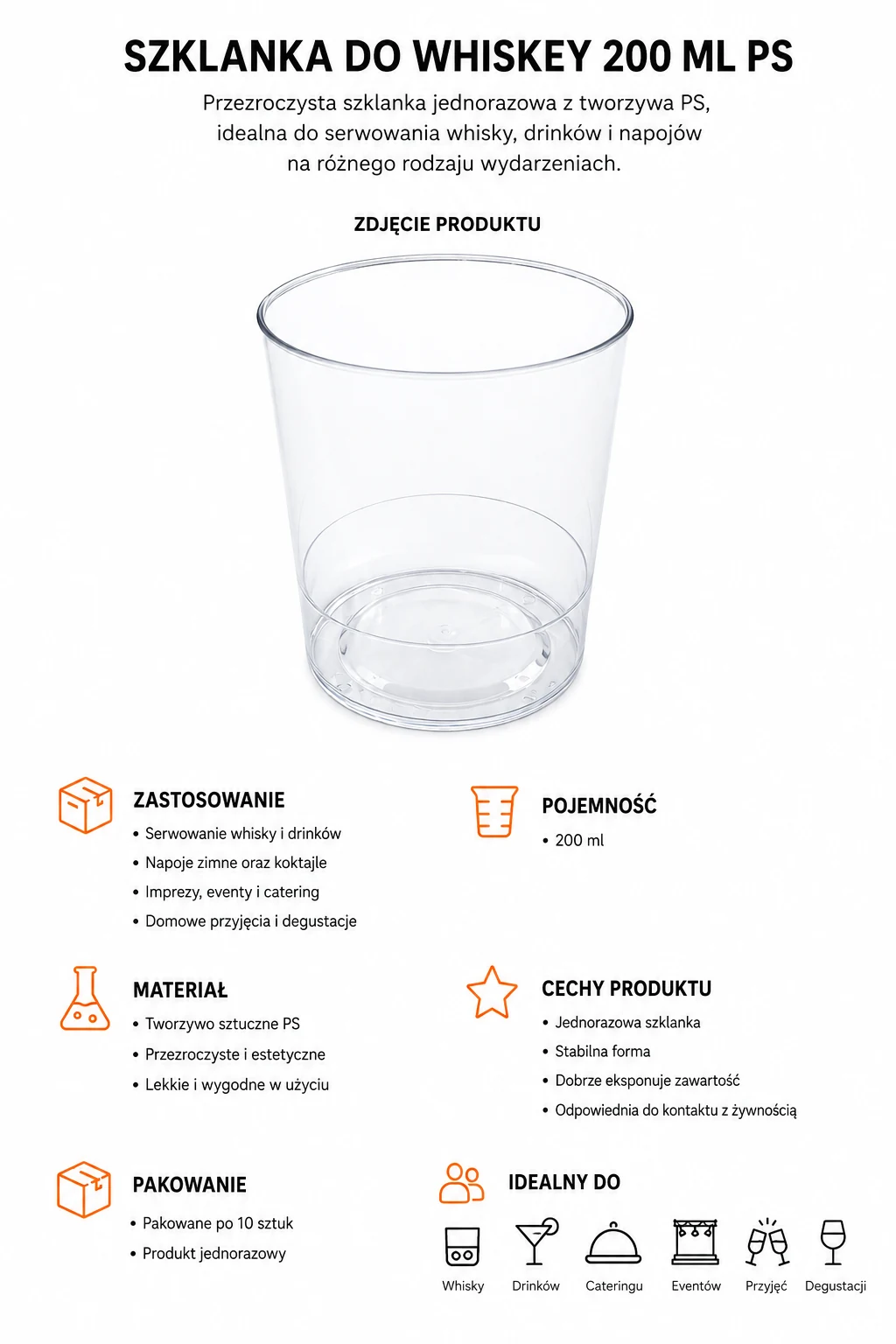 Szklanka do whisky PS 200 ml
