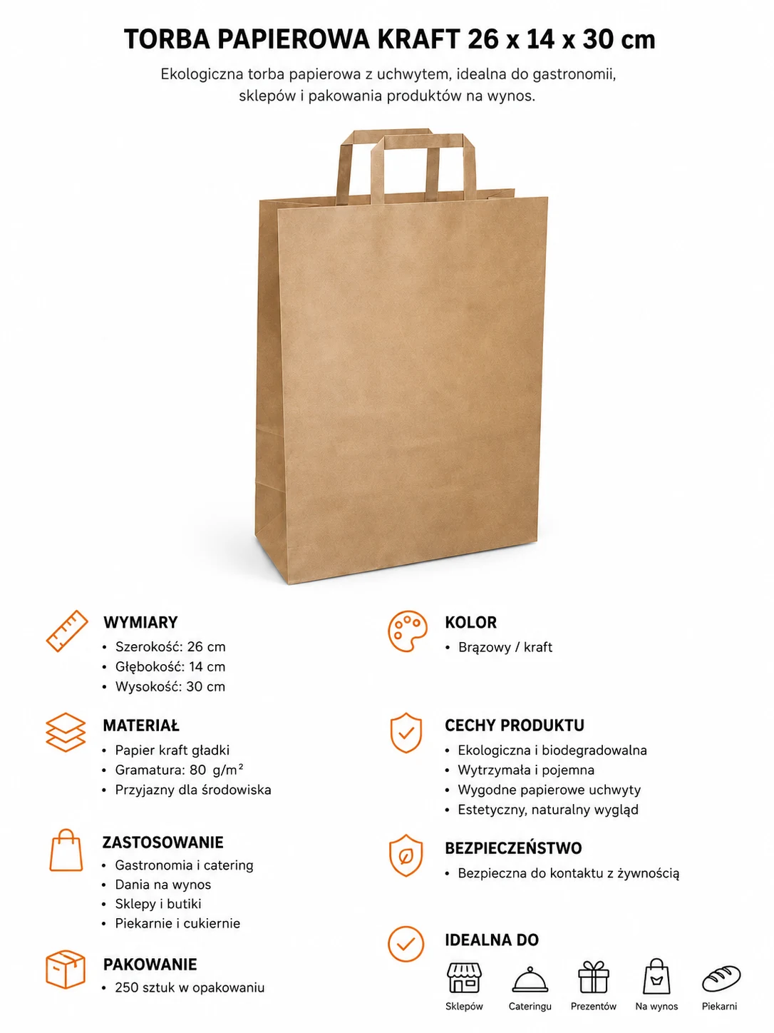 Torba papier 260x140x300