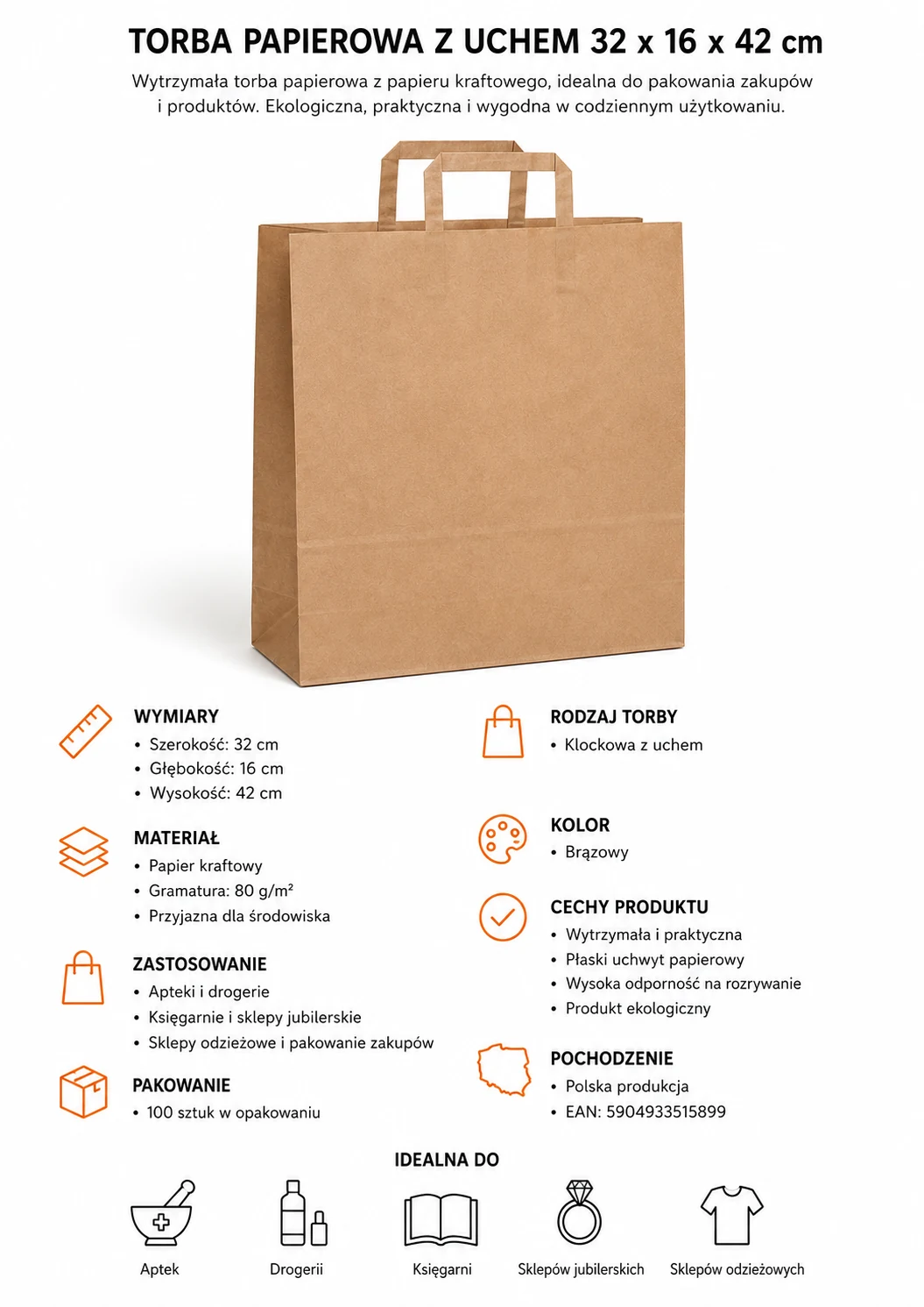 Torba papierowa 320x16x420